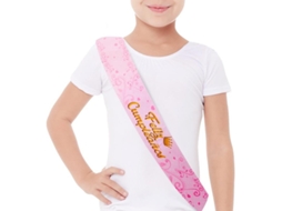 Faixa Princesa Feliz Aniversário 160x9,5 cm