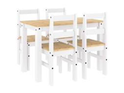 Conjunto de Jantar Panama Madeira Pinho Maciça 5 Pcs MAISON EXCLUSIVE