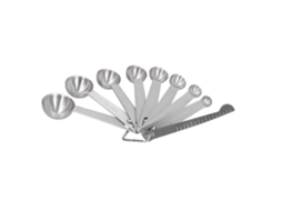 Colheres medidoras de aço inoxidável Slowmoose, 9 peças, utensílios de cozinha para assar, com balança de especiarias