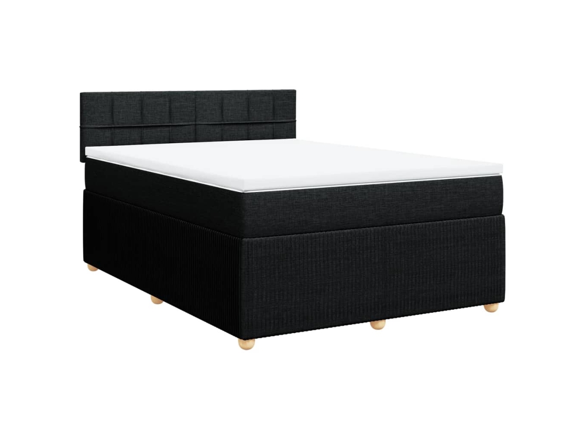 Box Spring Bed, Box Spring Beds Vidaxl Preto Tecido (140 X 200 Cm)