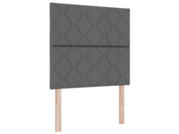 Cama Bocom Colchão E Luz Led Cinza Escuro Tecido Vidaxl Cinzento Fabric (100x200 Cm)