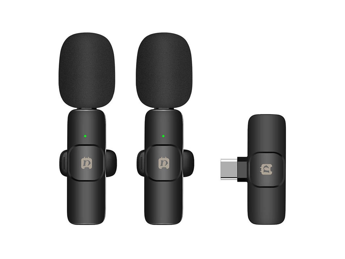 Microfone de lapela sem fio Puluz Pu3151b Tipo C