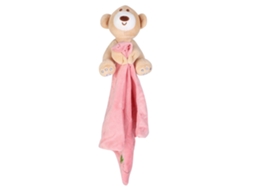 Toalha Acalmante Urso Fofo Pelúcia Bebê Brinquedo De Conforto Rosa