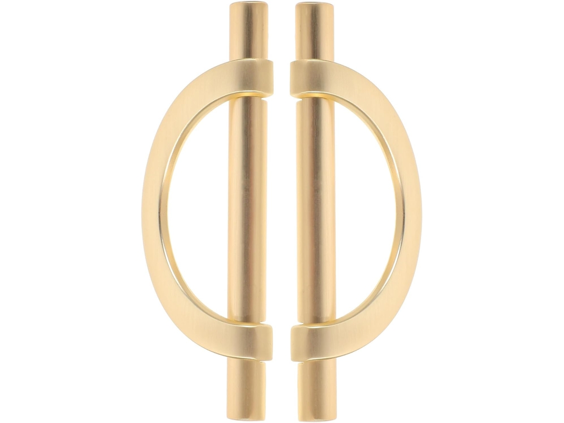 Puxadores De Gaveta Metal Kichouse, Pacote Com 2 Unidades, Acabamento Dourado, Design Delicado Para Móveis De Quarto E