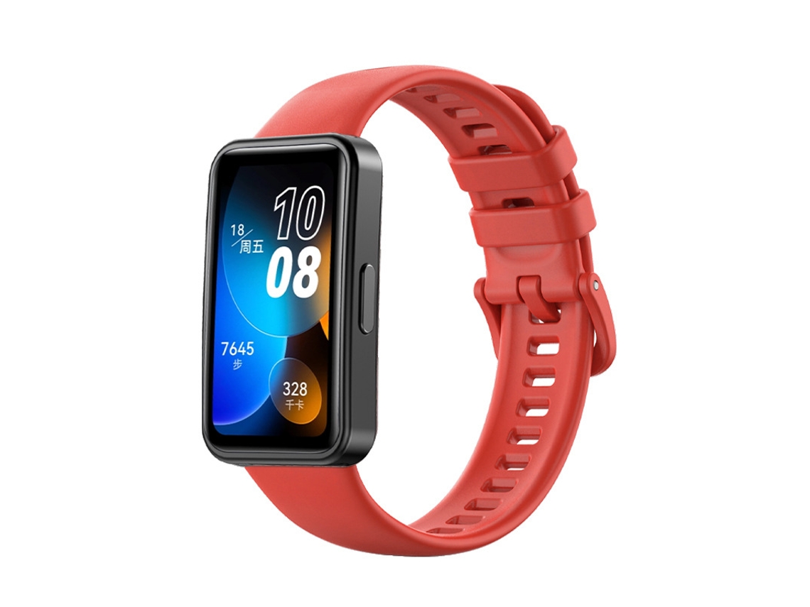 Substituição Confortável Silicone Para Huawei Band 10 18mm, Ajustável Vermelho Hexinyigjly