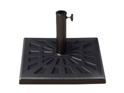 Base parasole in resina peso 15 kg per Ø3,8 cm e Ø4,8 cm palo per ombrellone per terrazzo 47x47x32 cm bronzo ZENCORE SERVICES