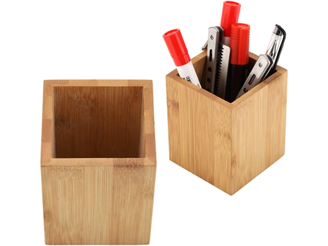 Okjhfd Organizador de Lápis Maquiagem E Artigos Papelaria, Porta Lápis de Bambu, Secretária Ideal, Escola e Mesa