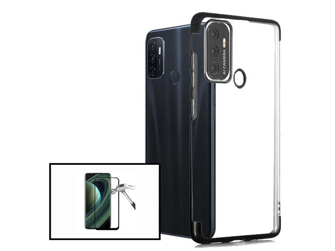 Kit Película de Vidro 5D Full Cover + Capa Slimarmor Oppo A53S Preto