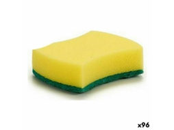 Esfregão Amarelo Verde Fibra Sintética 10 X 3 X 7,5 Cm 96 Unidades BIGBUY