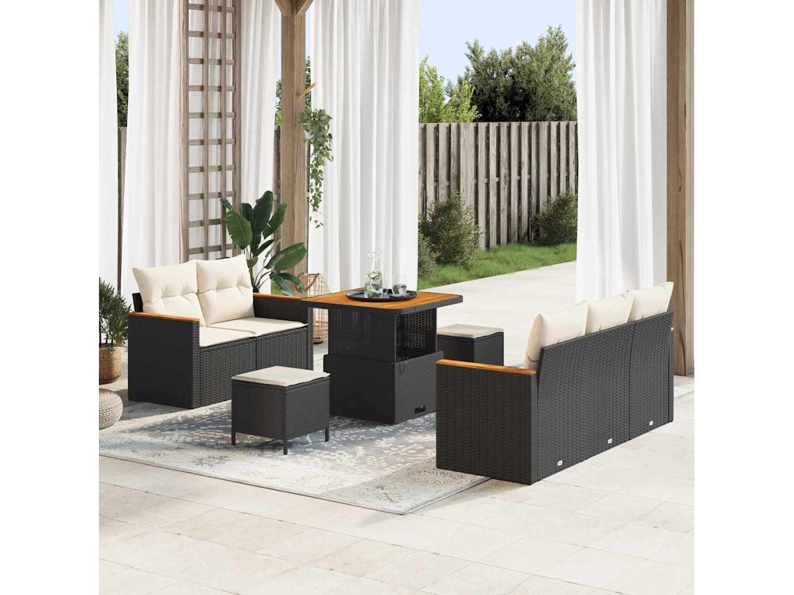 Vidaxl Conjunto De Sofá De Jardim 10 Unid. 7-número De Lugares