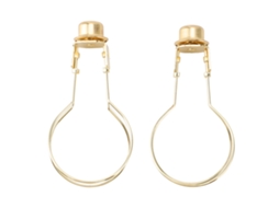 Adaptador Grampo Lâmpada Metal Antirrust Topo Decorativo Mesa Piso 2pcs Dourado | S/MARCA