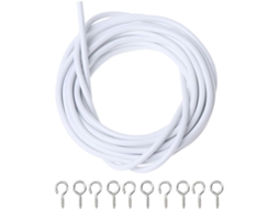 Conjunto De Prendedores Cortina Arame Para Janelas Com 5 Olhais,
