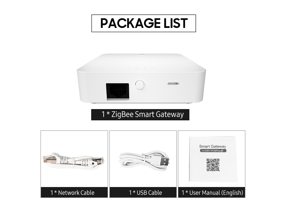 Gateway Zigbee com LAN e controle por app S/MARCA