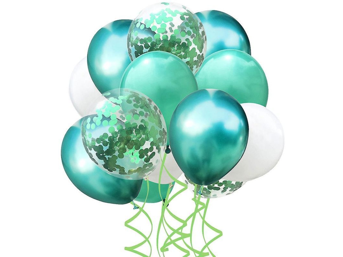 Conjunto de Balões de Látex com Sequins Metálicos para Aniversário e Festas 12 Polegadas