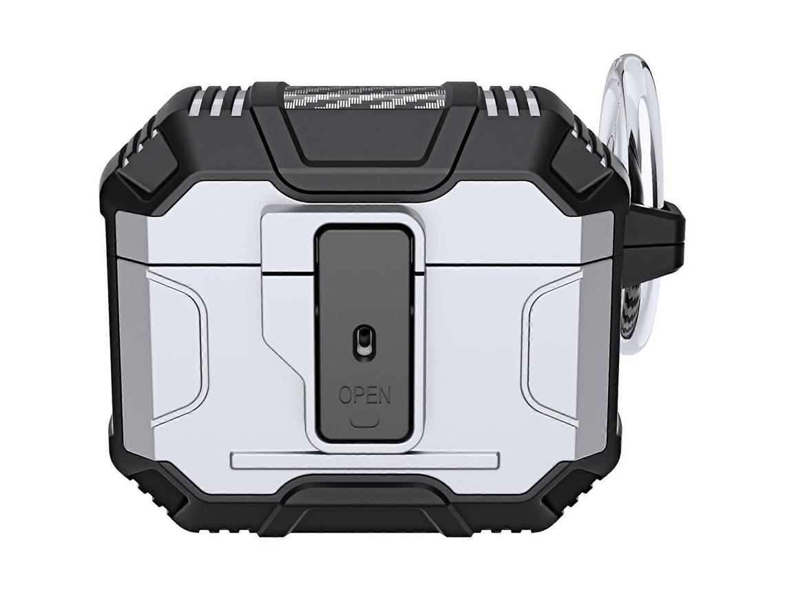 Capa Para Fones De Ouvido Airpods 4 Em Tpu+pc Antiderrapante E Resistente A Impactos, Com Gancho.