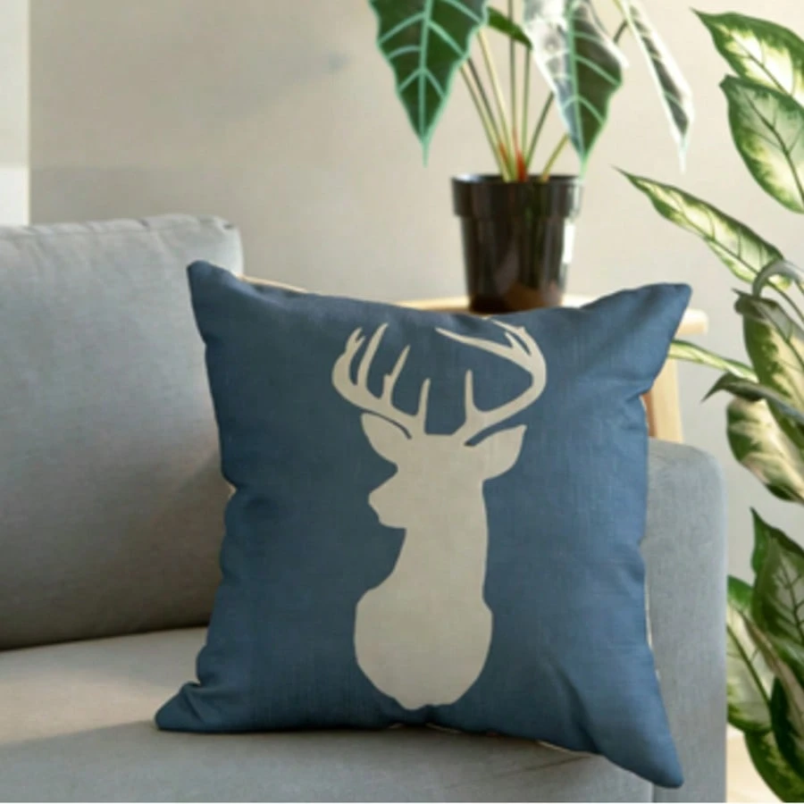 Conjunto Capas Almofada Estilo Linho com Zíper Discreto 45x45