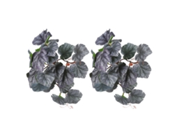 2pcs Planta Artificial Begônia Com Ventosa Para Aquário