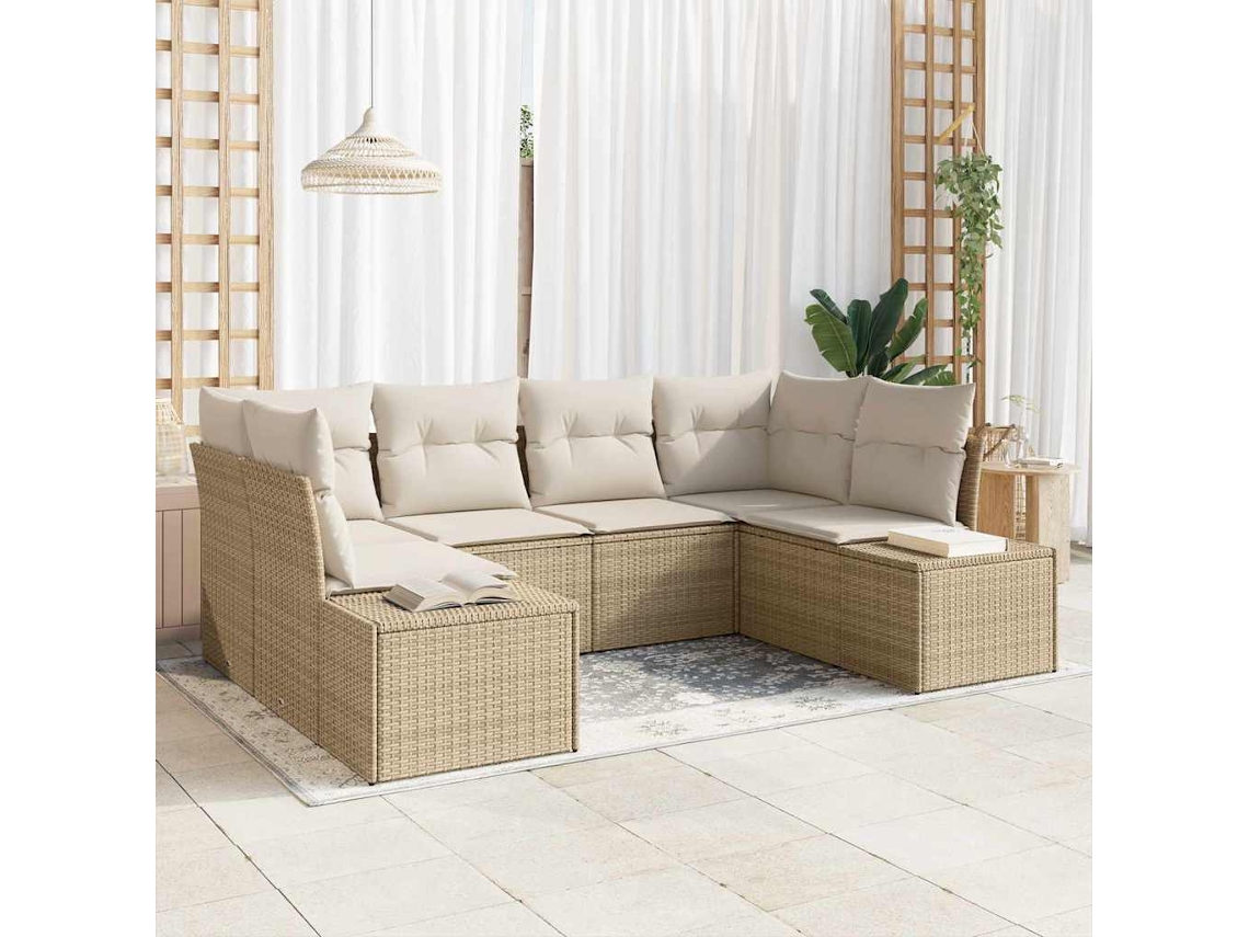 Vidaxl Conjunto De Sofá De Jardim 6 Unid. 6-número De Lugares