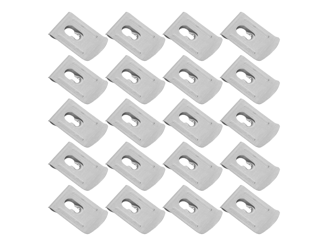 Presilhas de cinto Frcolor em aço inoxidável, pacote com 20 unidades. Fixação e fácil instalação para cintos de lona. Ideais para...