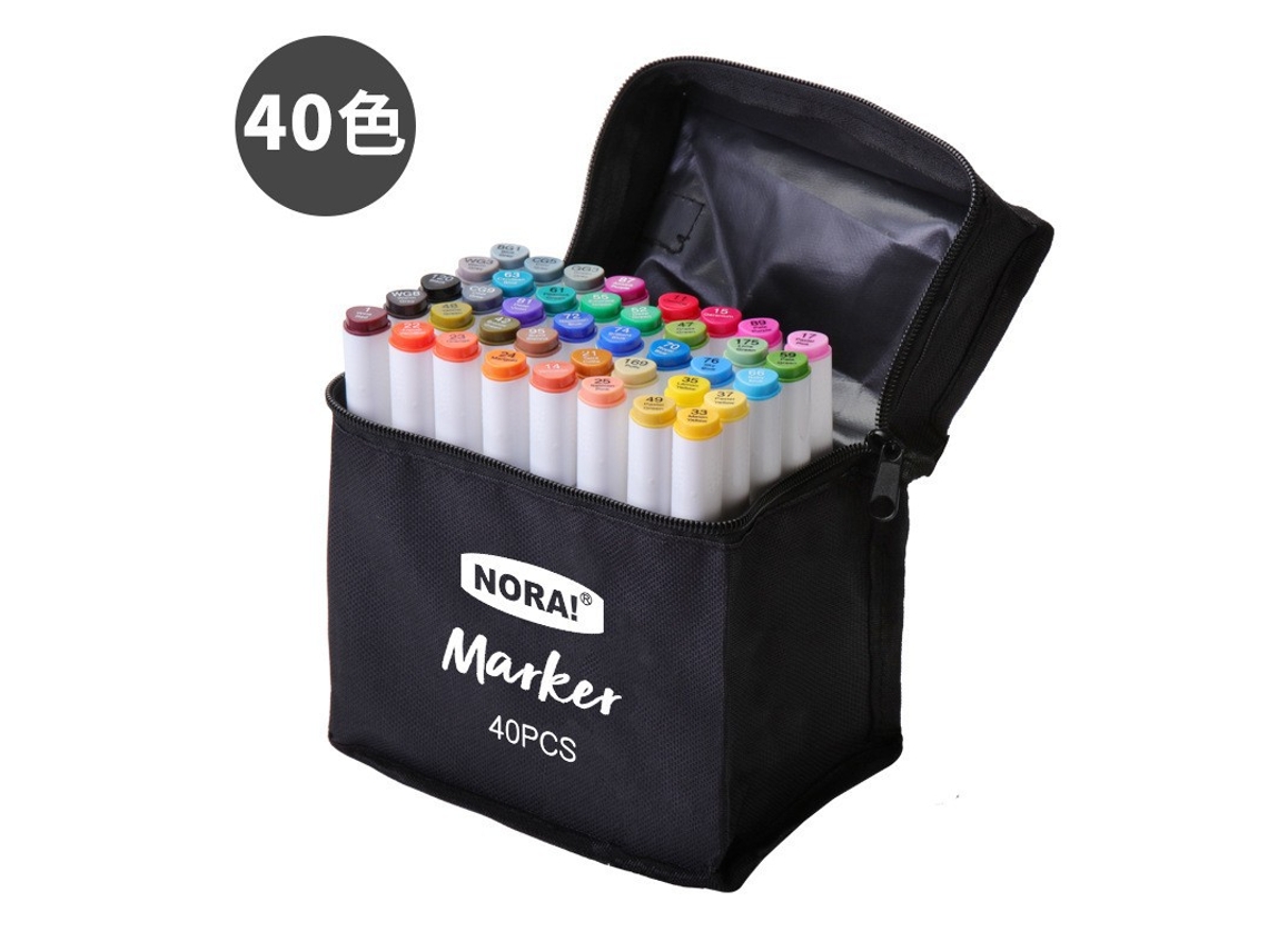 Conjunto De 40 Canetas Marker Yuysan (multicor Pp)