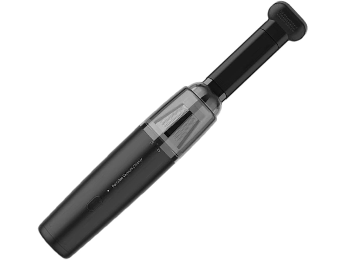 Aspirador Veicular/casa Mini Anti Ácaros, Preto Sem Fio Recarregável Rede Metal Bico Sopro Sfushos