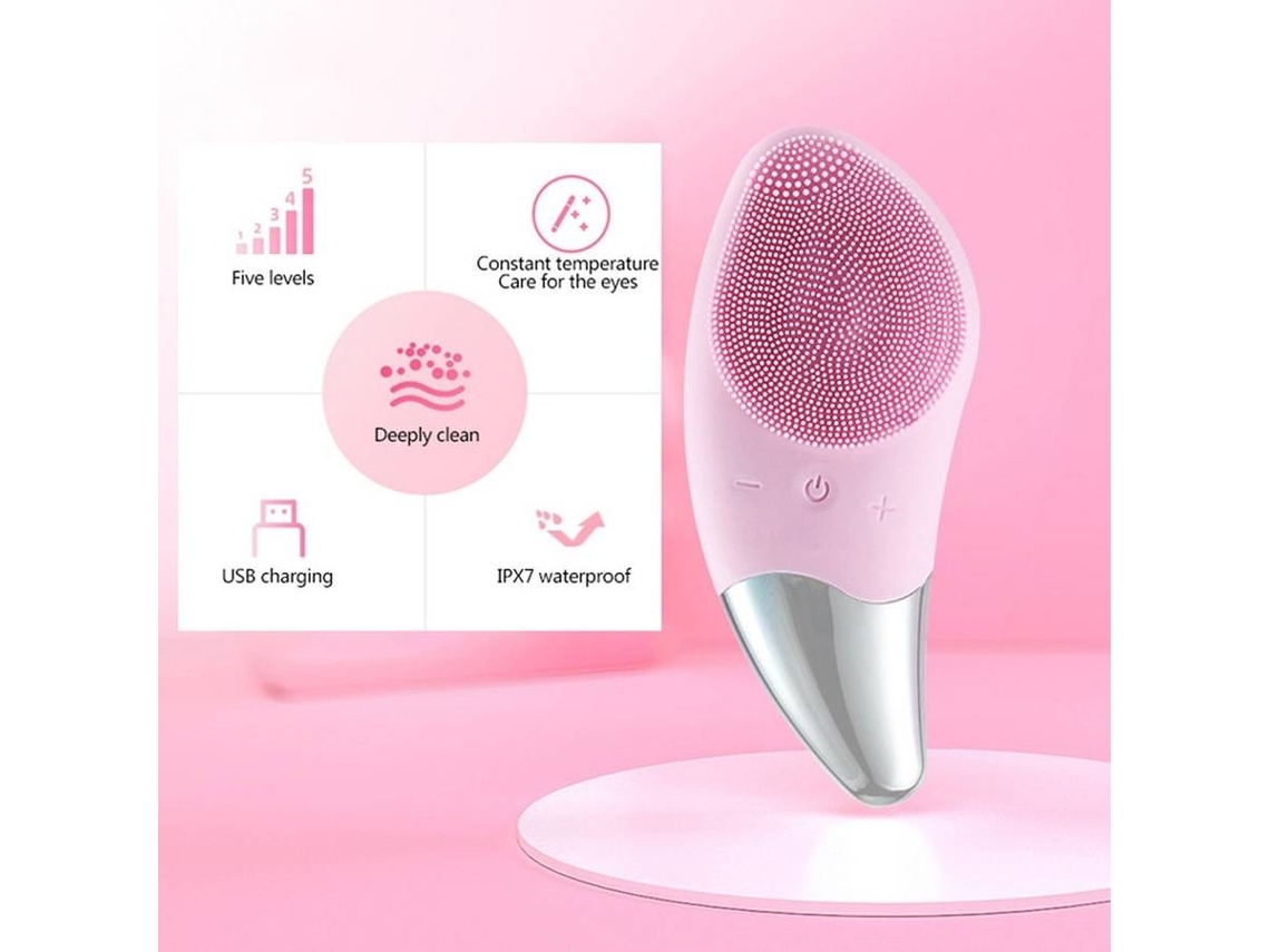 Escova de Limpeza Facial YDCY 0611 Rosa Claro