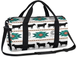 Bolsa Esportiva com Estampa de Cavalo Asteca Tecido Poliéste 45 X 21 5 23 Cm Pa Design Du