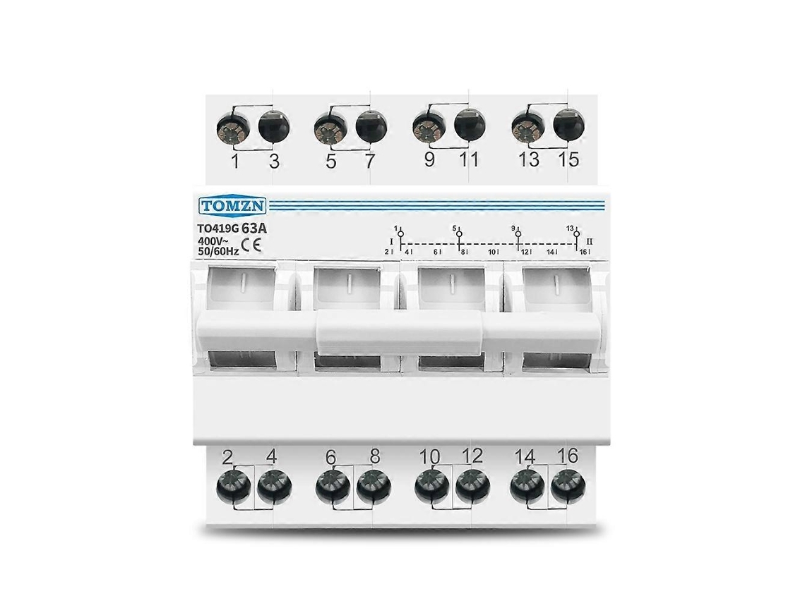 Tomzn 4p 63a Chave Seletora Manual Trifásica Mts De Isolamento Potência Dupla, Perfeita