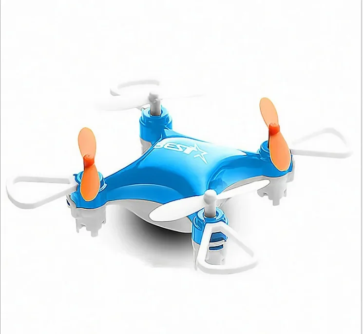 Mini Drone Com Comando Novo Brinquedo Infantil Micro Aeronave Quadricóptero De Altura Fixa 1 Bateria Azul Yizhood