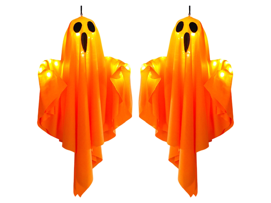 Conjunto de 2 Fantasmas Iluminados Pendurados para Decoração Exterior e Interior NEVEANCE