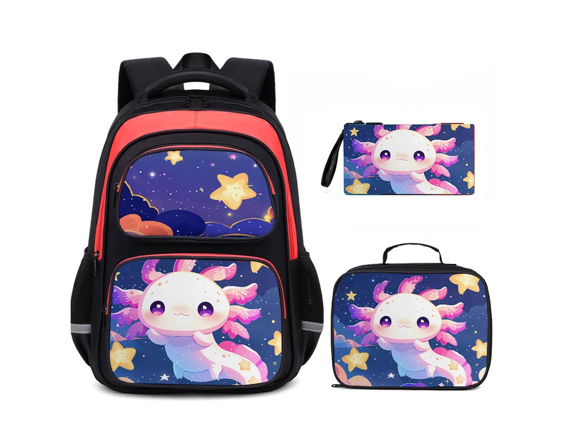 Mochila De Estudante Panoona Gamer Conjunto 3 Peças 17 Pol Crianças Adolescentes Estilo 11