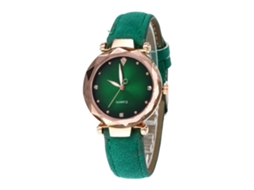 Relógio Esportivo de Quartzo com Pulseira de Couro Estilo Simples e Fashion (verde)