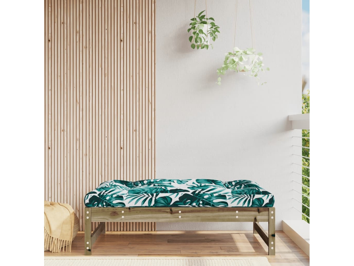Vidaxl Apoio De Pés Para Jardim 120x80 Cm Pinho Impregnado