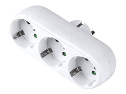Tomada Tripla, Tomada De Parede Ou Mesa Com Três Contatos, 16a/250v