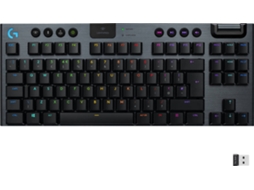Teclado Gaming LOGITECH G915 TKL Lightspeed (Wireless - Mecânico - Português - Preto)