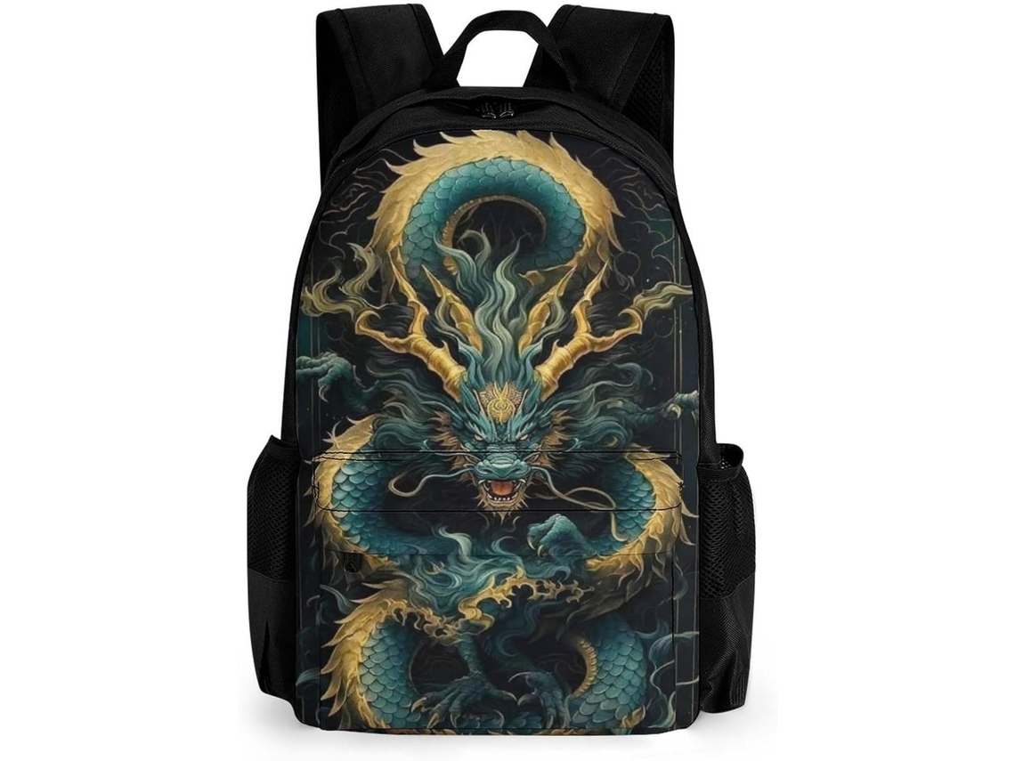 Mochilas Escolares Com Estampa Dragão, Mochila Japonesa Dragão Para Crianças, De Viagem Adolescentes (meninos