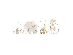 Adesivos De Parede De Elefante Feliz Laxiscreed Para Decoração De Quarto Infantil E Sala De Estar