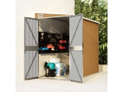 Vidaxl Abrigo Suspenso P/ Jardim 118x194x178 Cm Aço Galvaniz. Castanho
