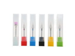 6pcs Conjunto De Brocas Para Lixadeira De Unhas Profissional Cerâmica Remoção De Esmalte Gel Cutícula Iniciante