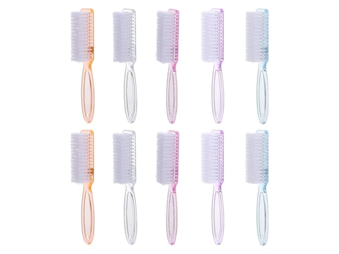 Conjunto Com 10 Escovas Para Limpeza De Unhas E Mãos
