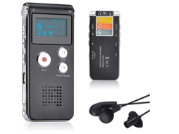 Gravador De Voz De 8 Gb Usb Recarregável Gravador De Ditafone Lcd Com Áudio Digital Multifuncional E Mp3 Player Yizhood (preto)