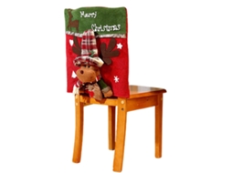 Laxiscreed Capa De Mesa E Cadeiras Natal Com Pai Natal E Boneco De Neve 3d, Vermelho E Verde