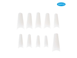 500pcs Pontas De Unha Falsas De Cobertura Completa Em Abs Cor Natural Para Manicure E Arte De Unhas