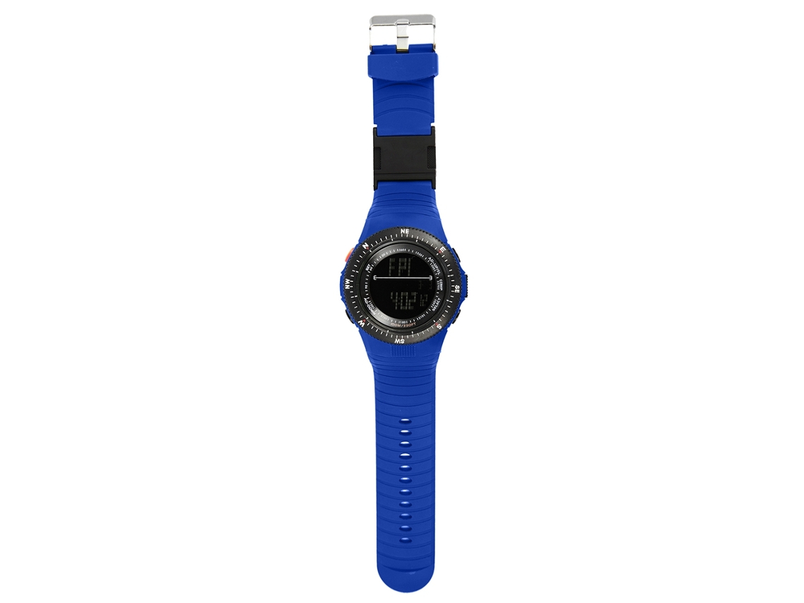 Relógio Eletrônico Digital Multifuncional Resistente À Água 50m Sport Azul Synoke