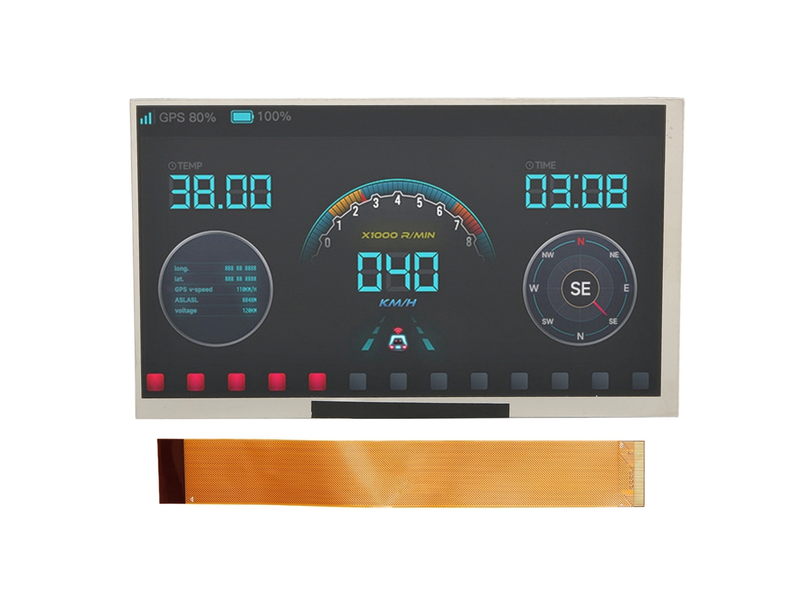 Display Integrado Ips Tela Integrada Ips de 7 Polegadas 1024×600 EOOCOO (controle de Luz de Fundo, Portátil)