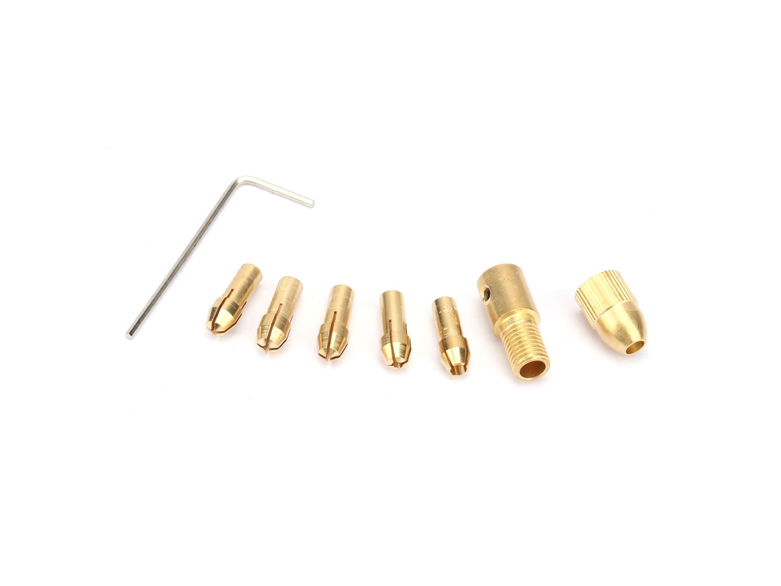 Conjunto De 7 Mandris Laxiscreed Para Parafuso Elétrico, 0,5 A 3mm, Compatível Com Micro Brocas De 2,35mm