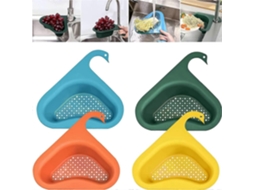 Conjunto de 4 Prateleiras Triangulares Para Pia, Cesto Escorredor de Cozinha, Cozinha Multifuncional, Pia Suspenso Laranja -aquaforge
