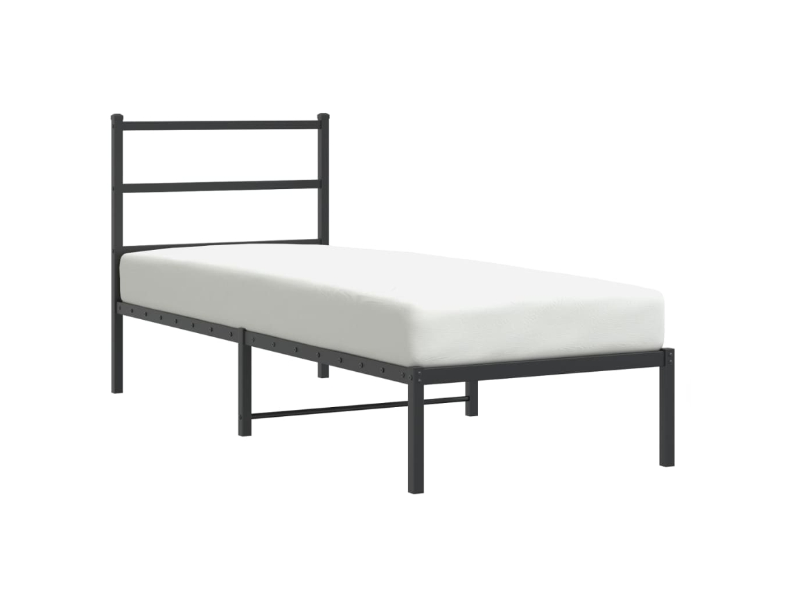 Bed Frame, Bed Frames Vidaxl Preto Aço (80 X 200 Cm)