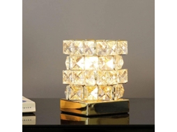 Lâmpada De Mesa De Cristal Retro E27 Lâmpada De Noite Elegante Decorativa 13x14cm K5