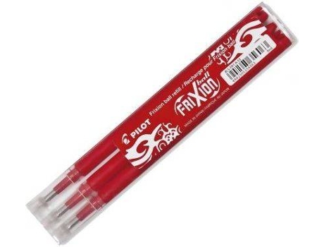 Carga Esferográfica  Frixion Ball Clicker Vermelho 3 Unidades